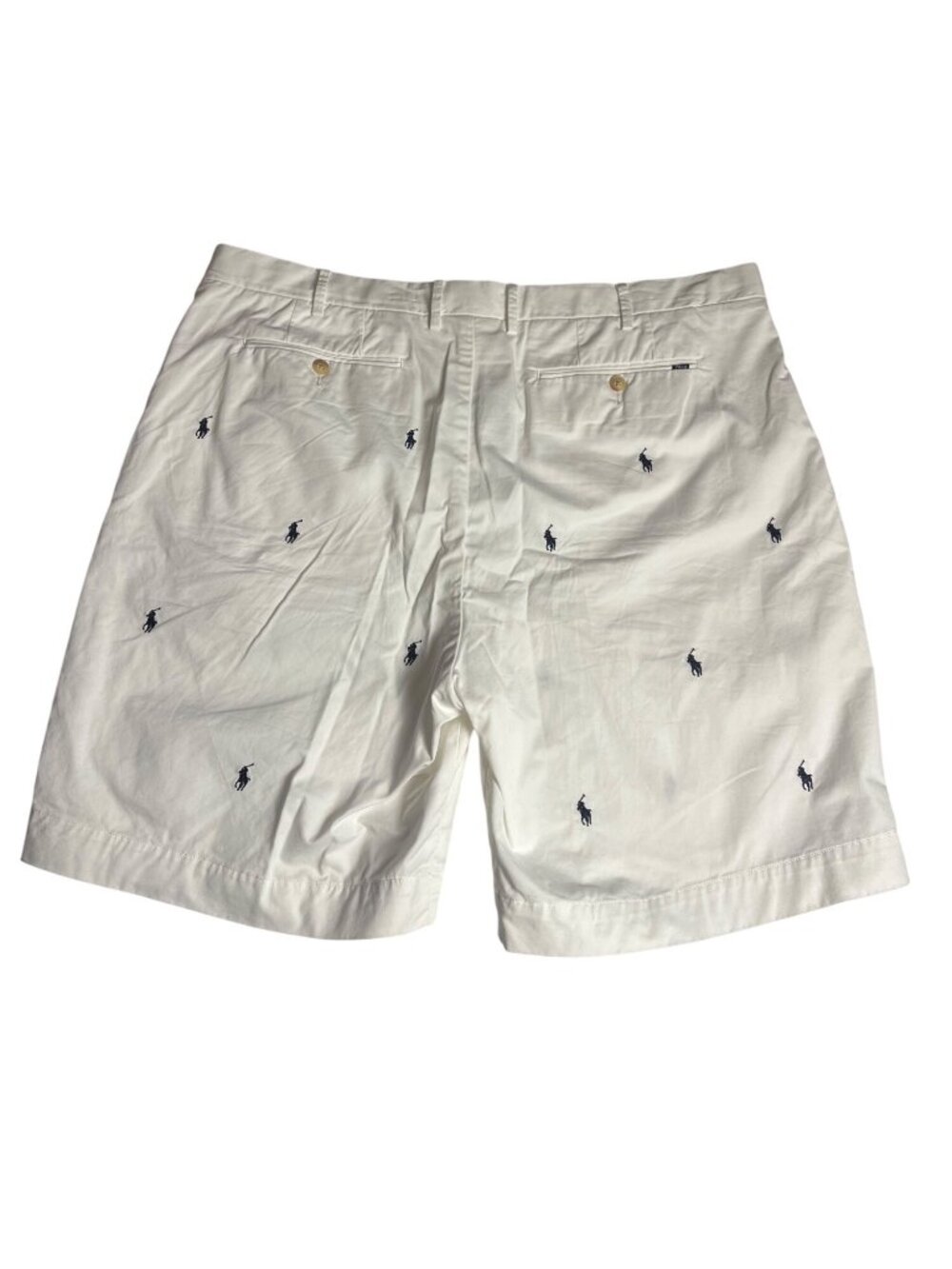 Polo Ralph Lauren Mens Stretch Classic Fit 42 All-Over Pony Embroidered  Shorts